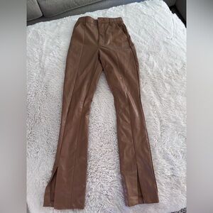 Abercrombie Vegan leather pants. Split hem. New with tags.
